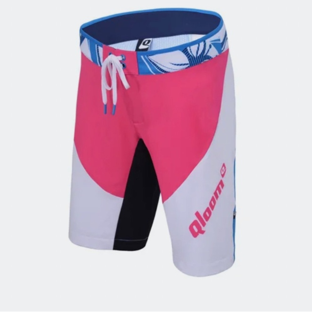 Qloom bike / Beach  board Shorts royal blue, white, pink XS